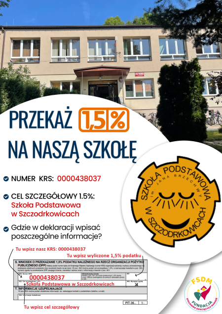 Przekaż 1,5% na naszą szkołę!